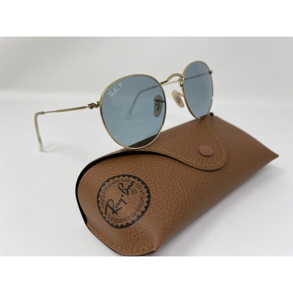 RAY BAN Sunglasses RB 3447 ROUND METAL 001/3R Polarized 50 [] 21